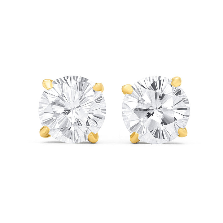 Sakura Cut Solitaire Stud Earrings
