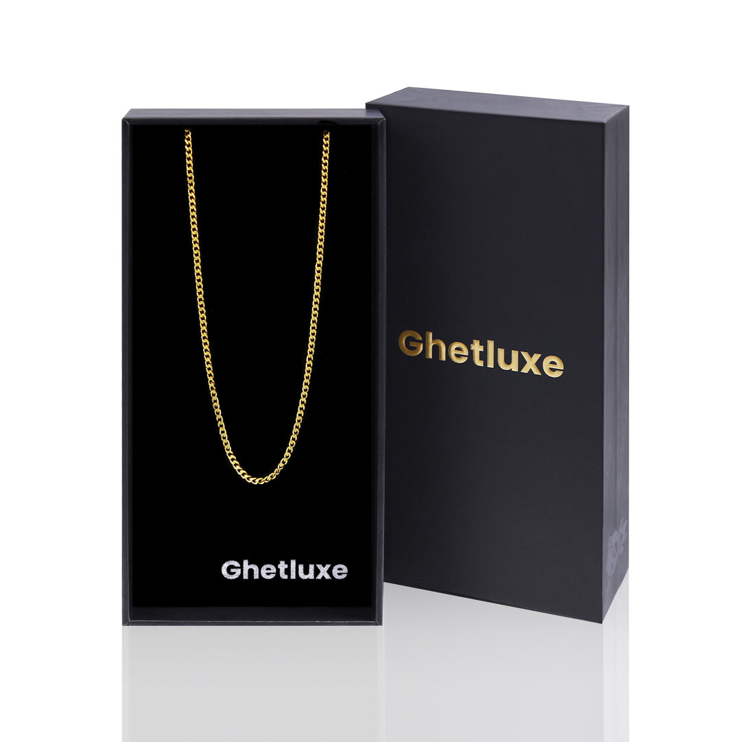 3mm Micro Cuban Link Chain in Gold