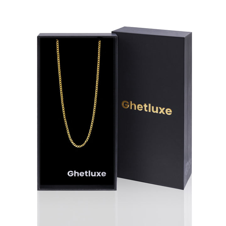 3mm Micro Cuban Link Chain in Gold