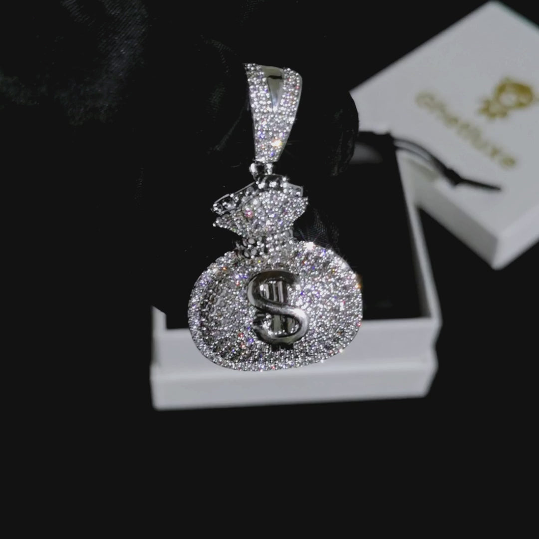Diamond Small Money Bag Pendant