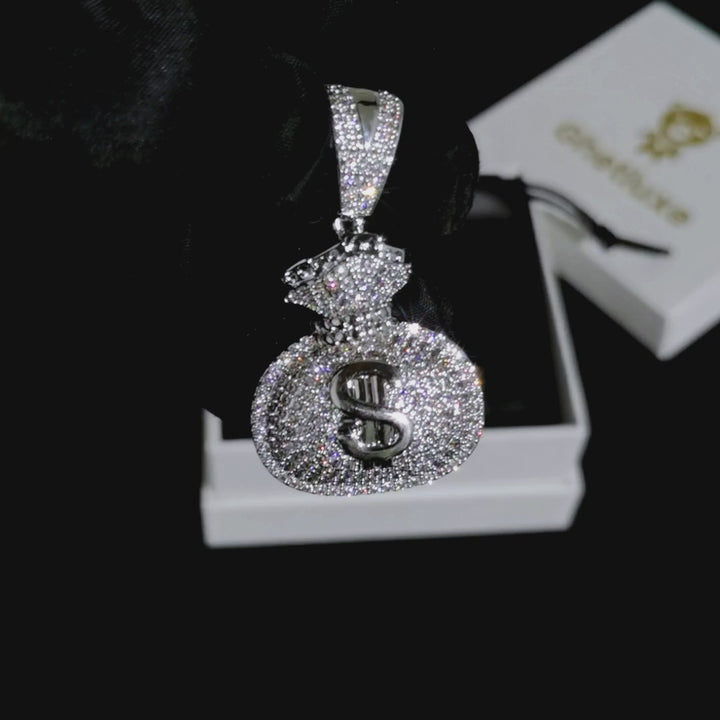 Diamond Small Money Bag Pendant