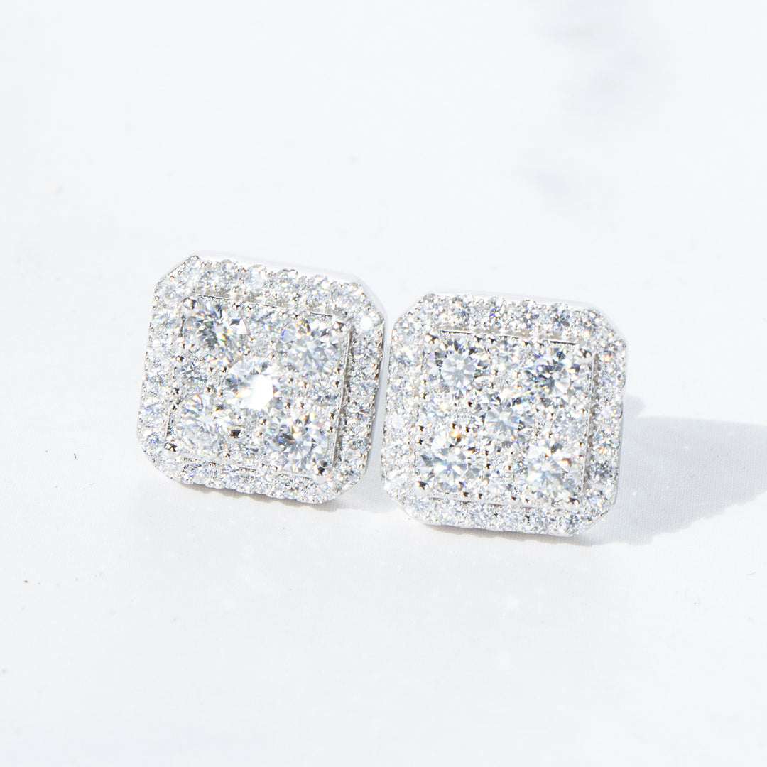 11mm Moissanite S925 Layered Stud Earrings