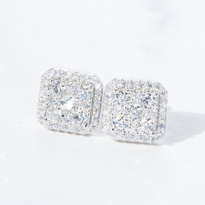 11mm Moissanite S925 Layered Stud Earrings