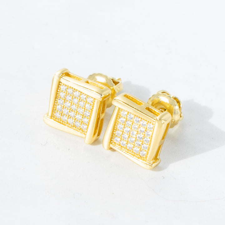 8.5mm Moissanite S925 Stud Earrings