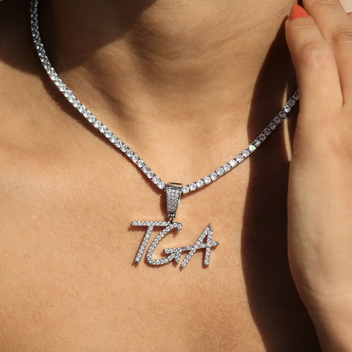 Women's Micro Diamond Custom Name Pendant