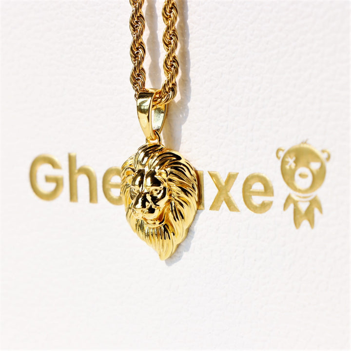 Micro Roaring Lion Pendant in Sterling Silver