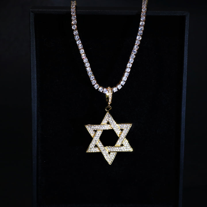 Iced Hexagram Pendant