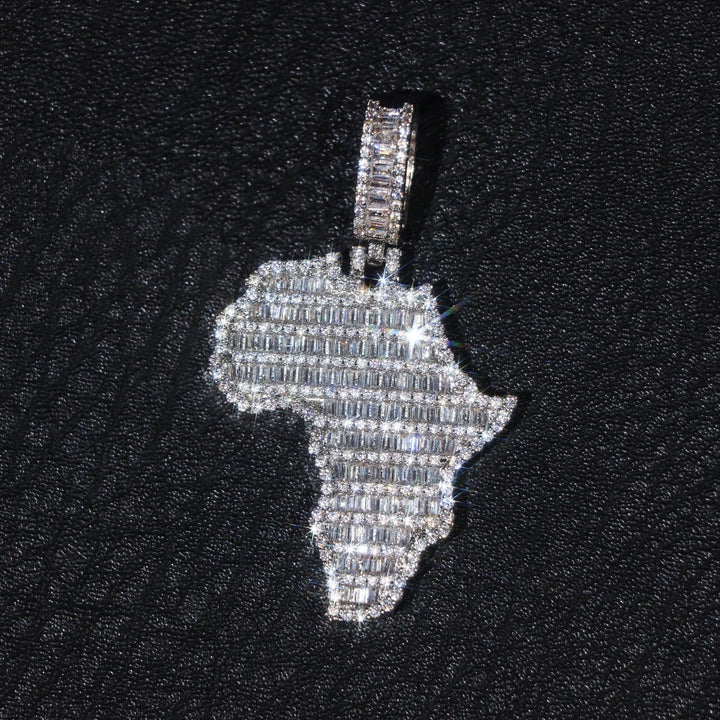 Baguette Moissanite Africa Pendant