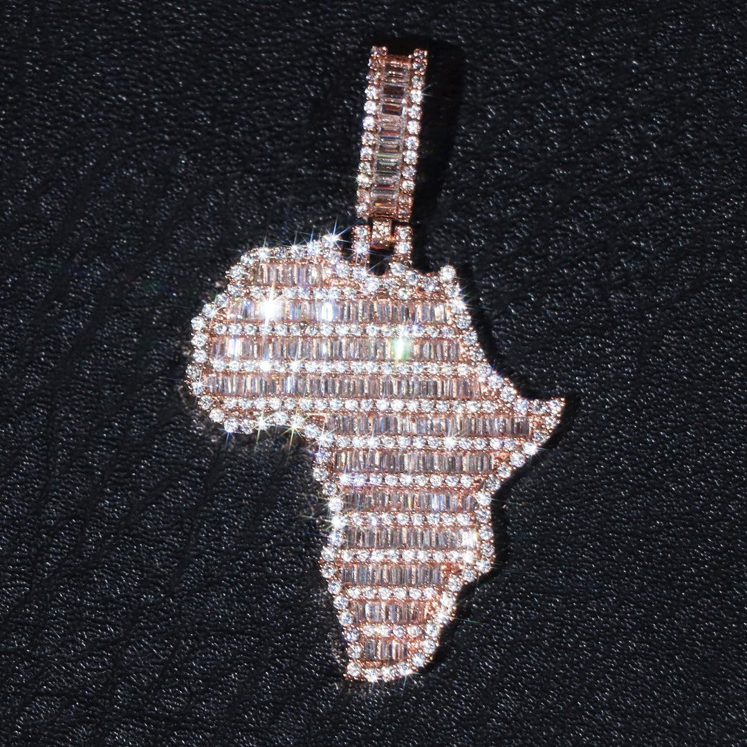 Baguette Moissanite Africa Pendant