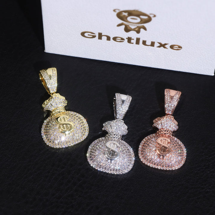 Diamond Small Money Bag Pendant