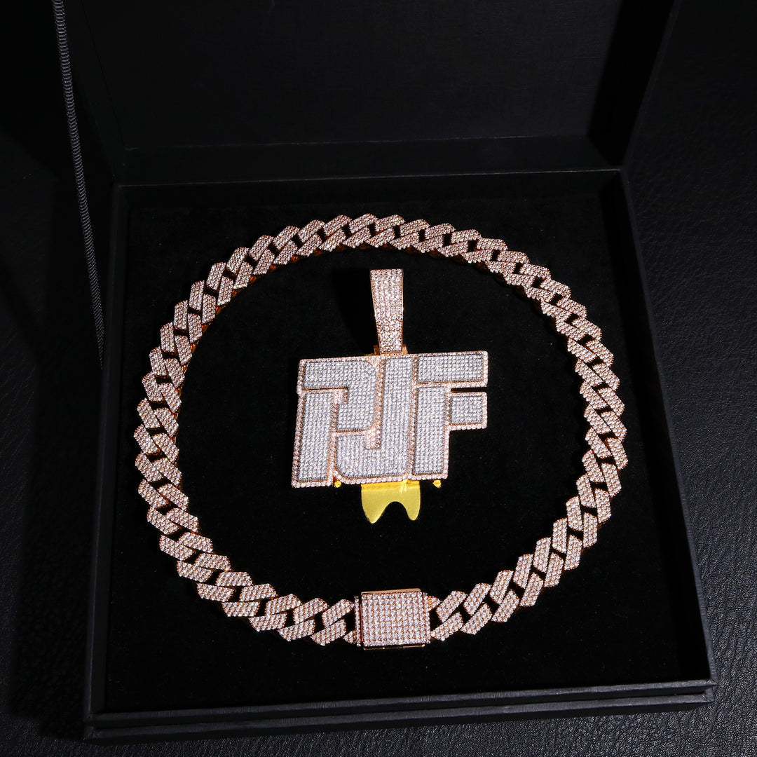 Full Iced Layered Custom Name Necklace