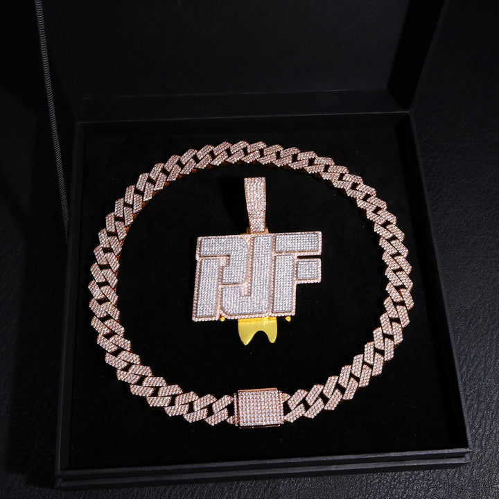 Full Iced Layered Custom Name Necklace