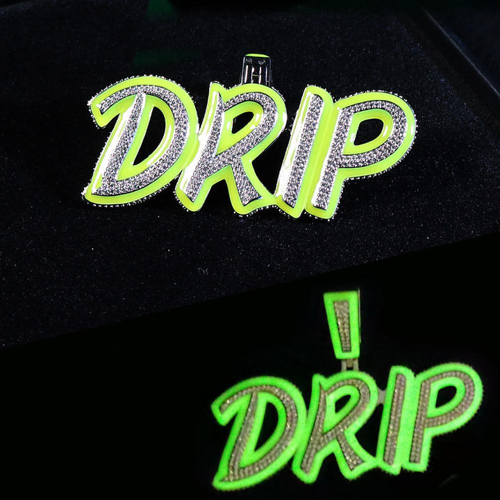 Glow In The Dark Custom Name Pendant Necklace