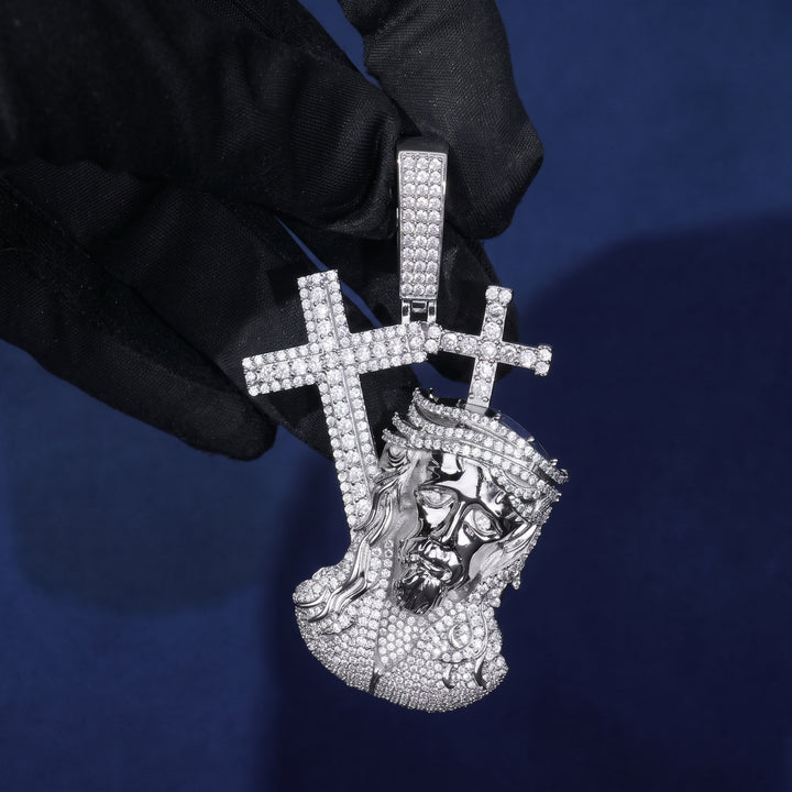 Iced-Out Jesus Cross Pendant