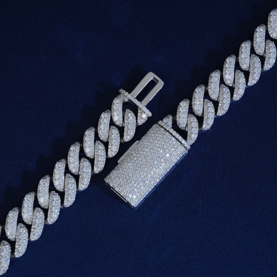 13mm Diamond Cuban Chain With Extended Clasp
