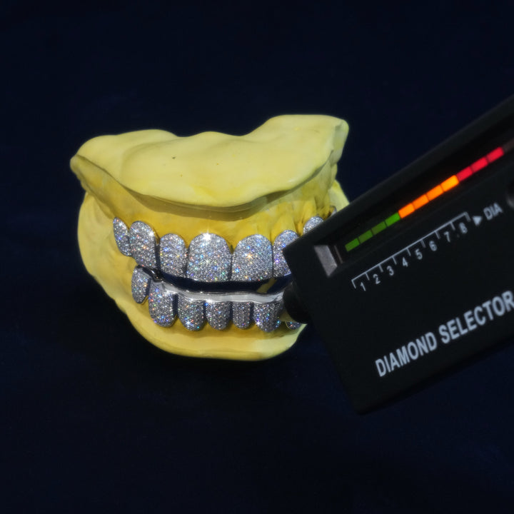 Round Moissanite Iced Custom Grillz