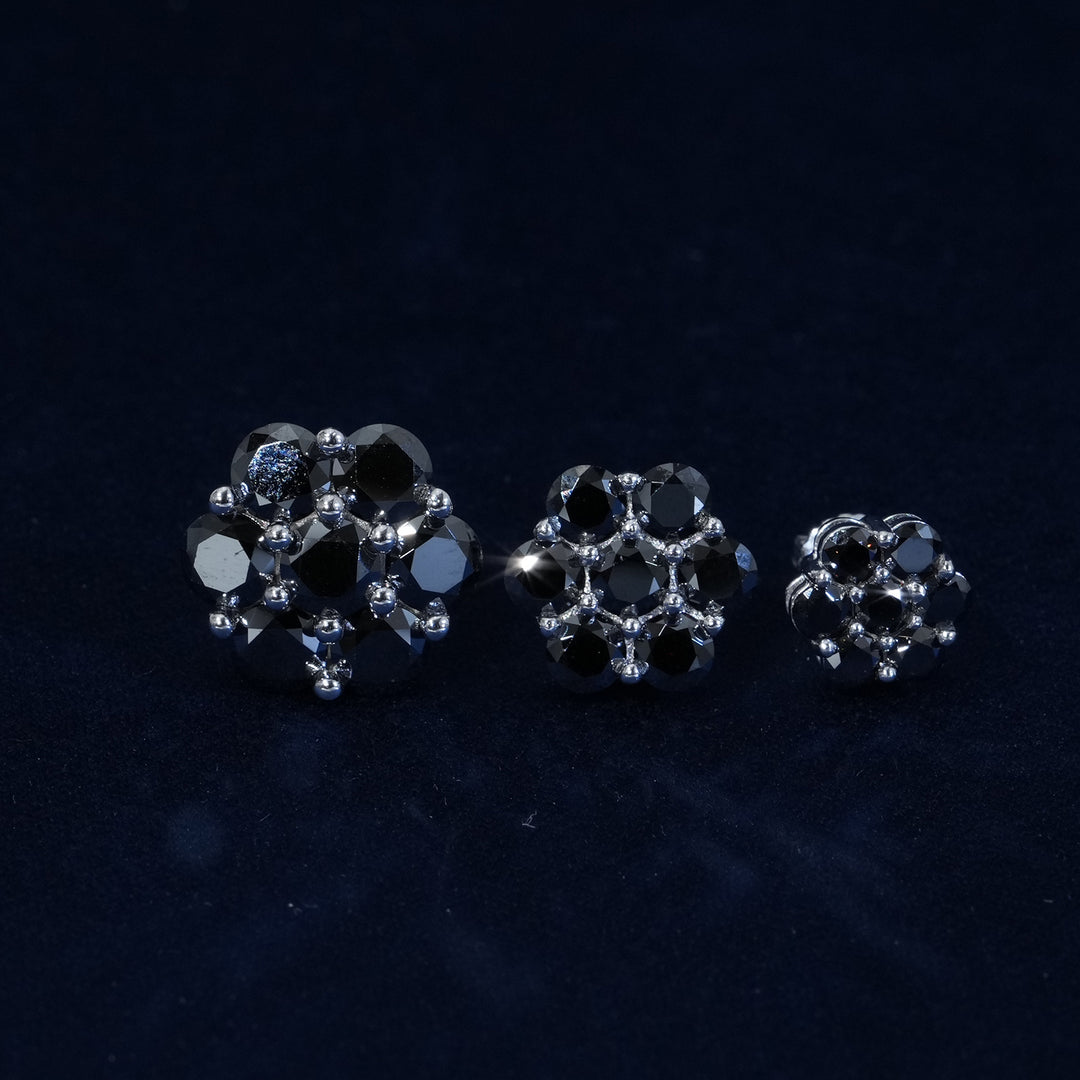 Moissanite S925 Floral Stud Earrings