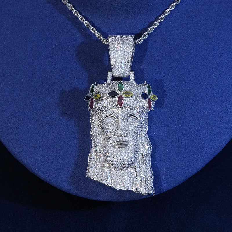 Diamond Clover Jesus Pendant – GHETLUXE