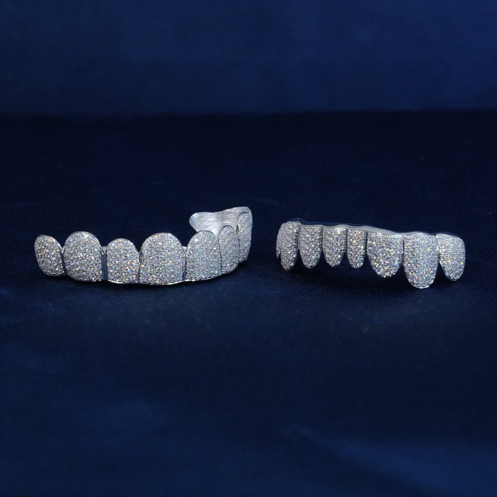 Round Moissanite Iced Custom Grillz
