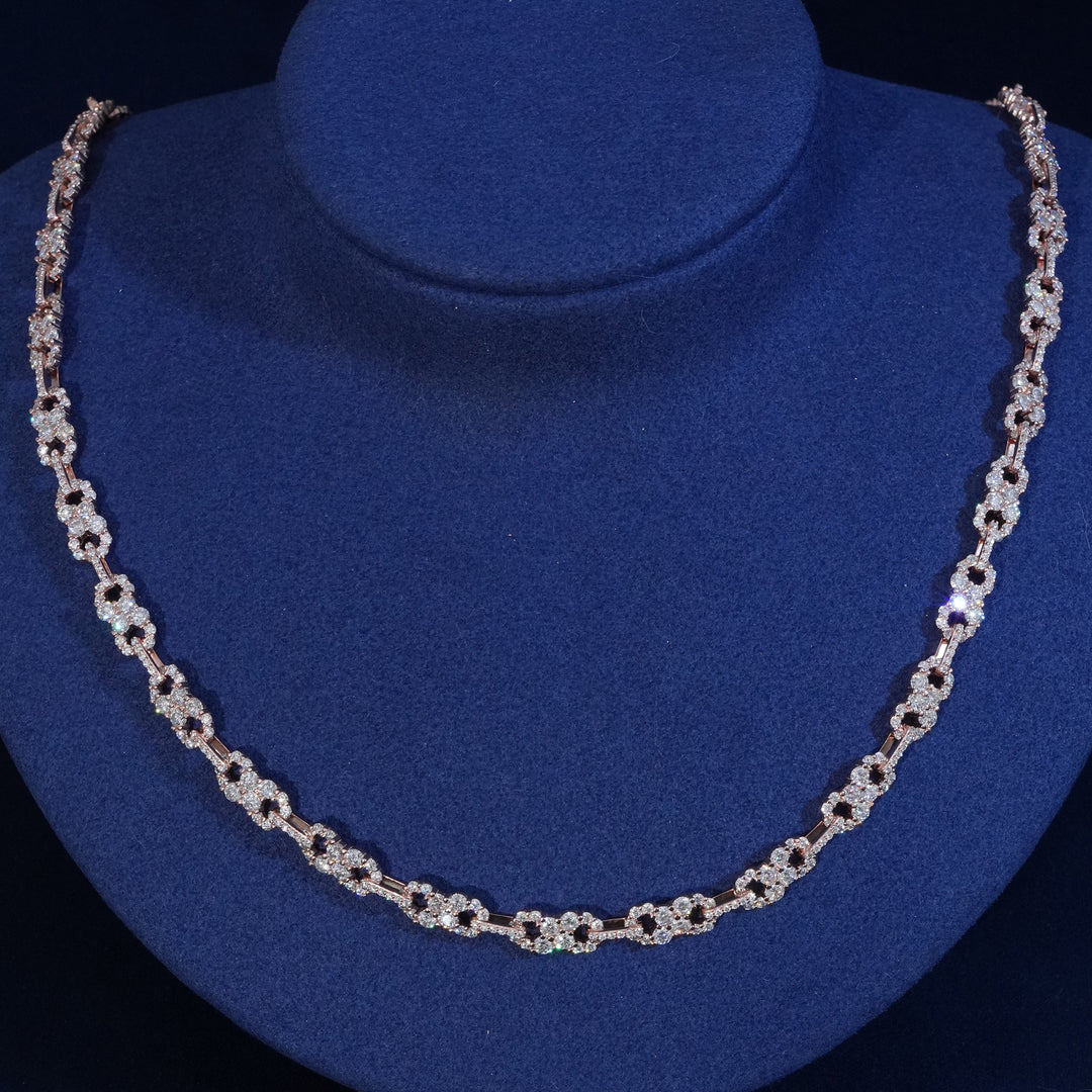 Moissanite Sterling Silver Infinity Chain Necklace
