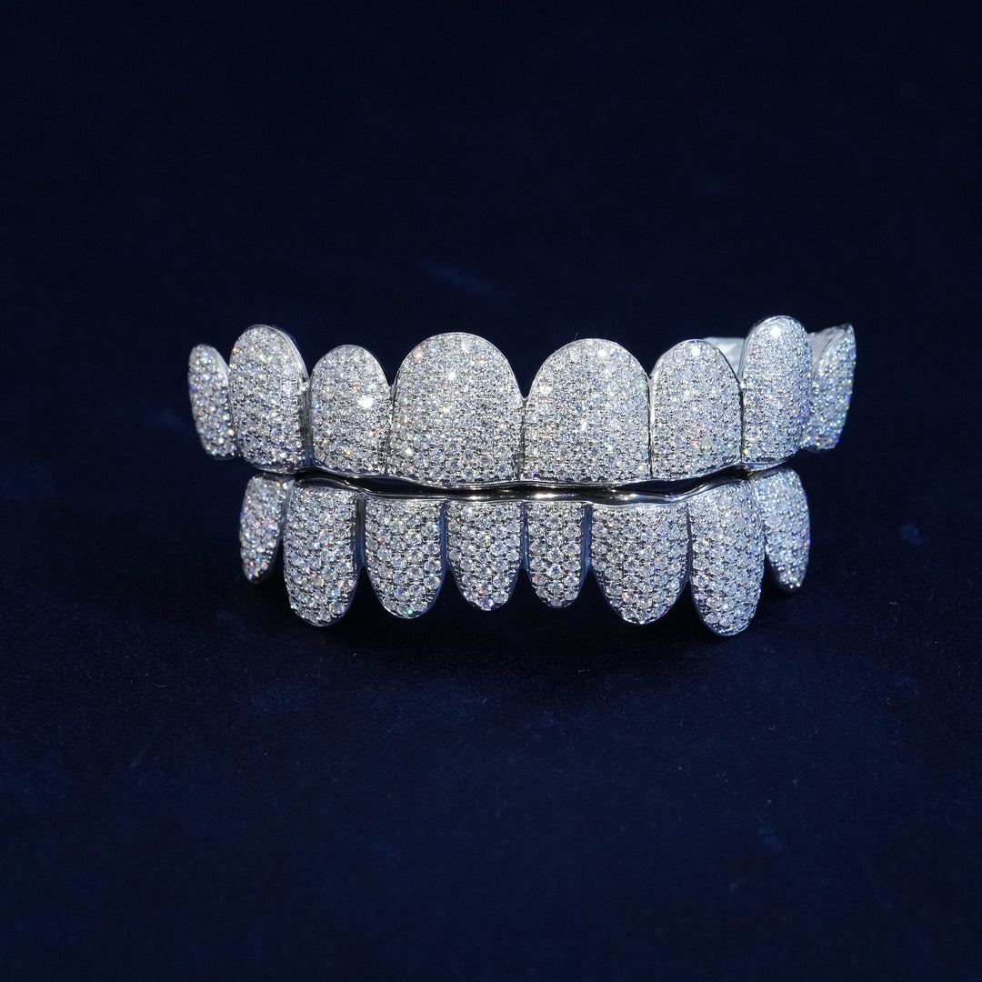 Round Moissanite Iced Custom Grillz