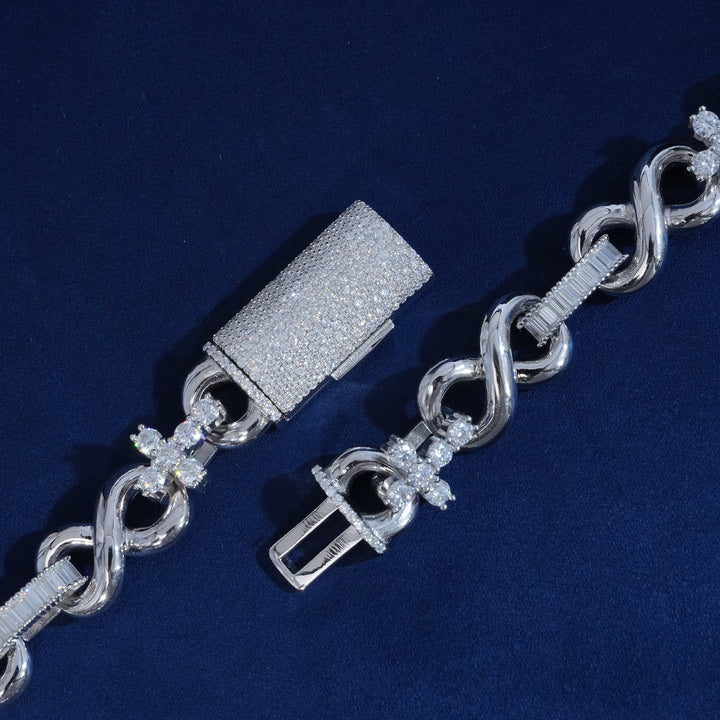 13mm Moisanite S925 Ifinity Cross Chain