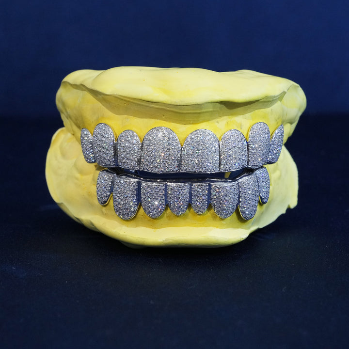 Round Moissanite Iced Custom Grillz