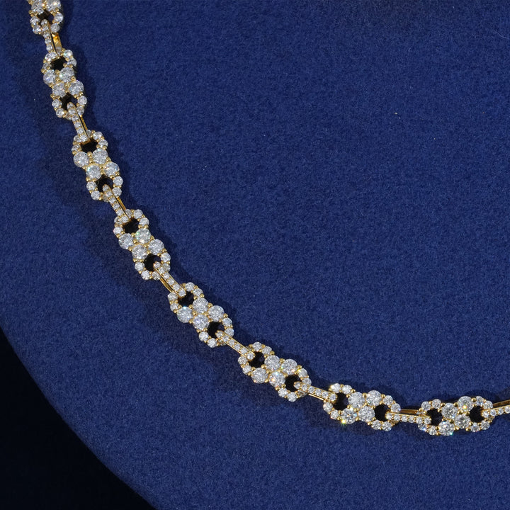 Moissanite Sterling Silver Infinity Chain Necklace