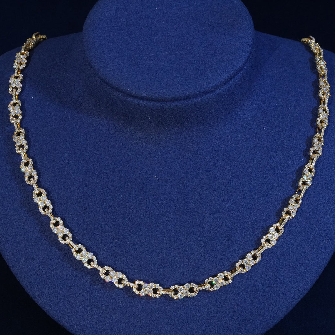 Moissanite Sterling Silver Infinity Chain Necklace