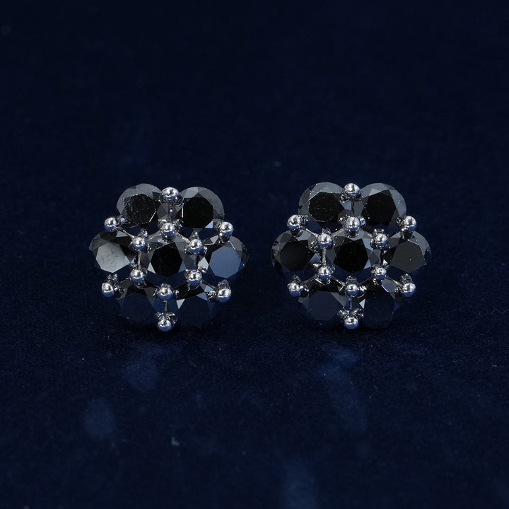 Moissanite S925 Floral Stud Earrings