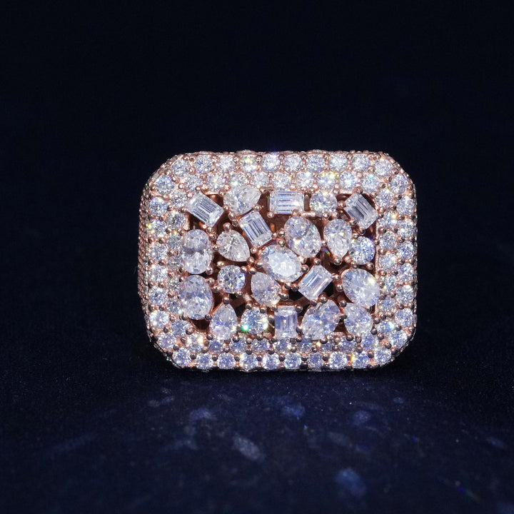 4.93Ct Moissanite Mix Cut Nugget Man's Ring