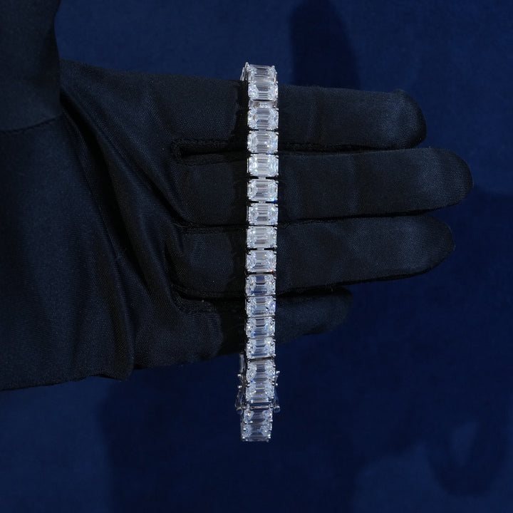 7mm Emerald Cut Tennis Bracelet