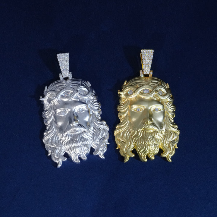 Moissanite S925 Jesus Solid Back Pendant