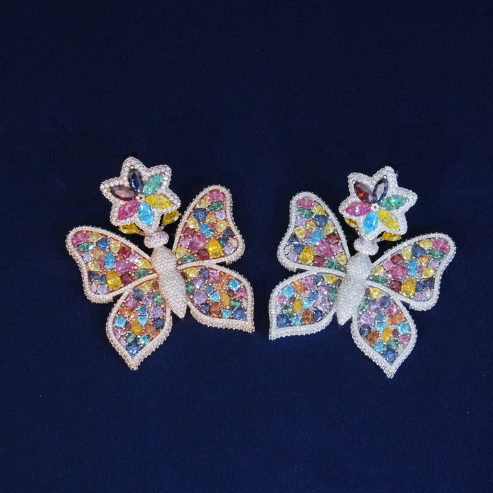 Moissanite S925 Rainbow Butterfly Pendant
