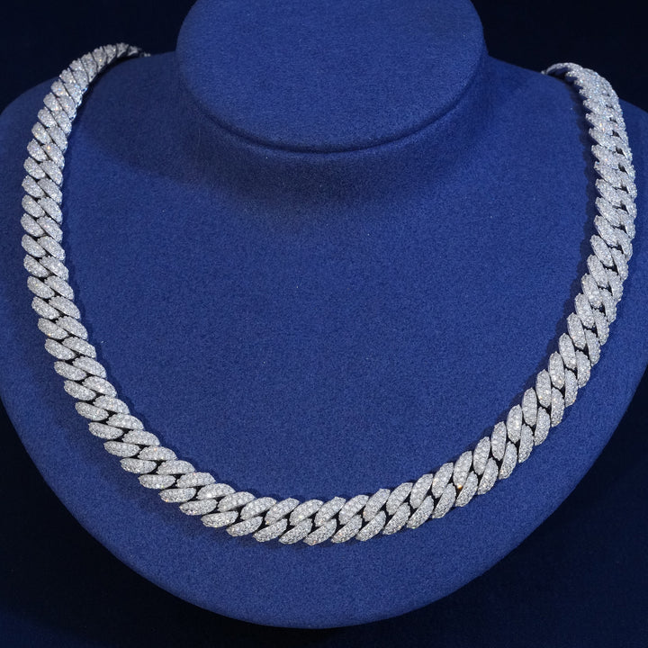 Moissanite 10mm 2-Row Cuban Chain
