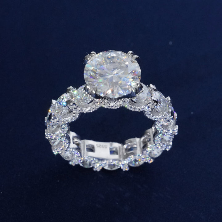 13.25Ctw Round Cut Moissanite Engagement Ring