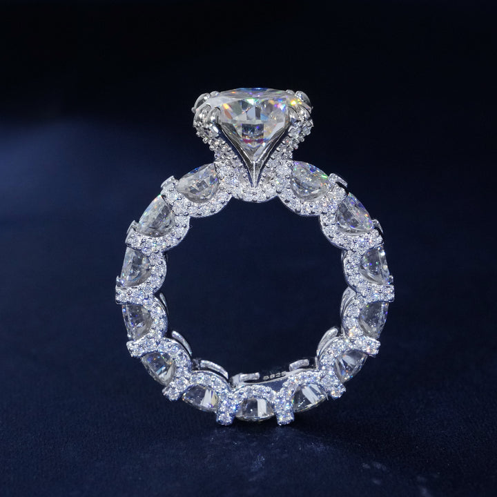 13.25Ctw Round Cut Moissanite Engagement Ring