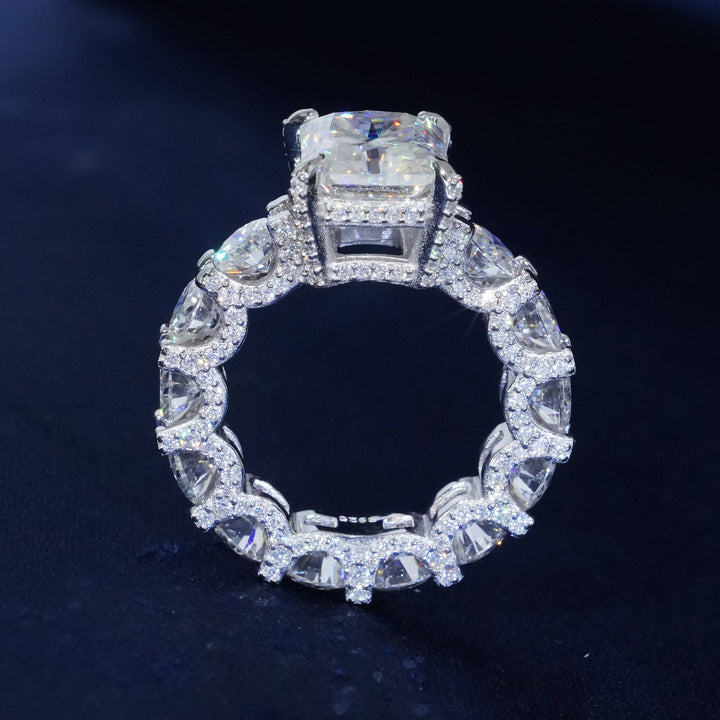 12.66 Ctw Radiant Cut Moissanite Engagement Ring