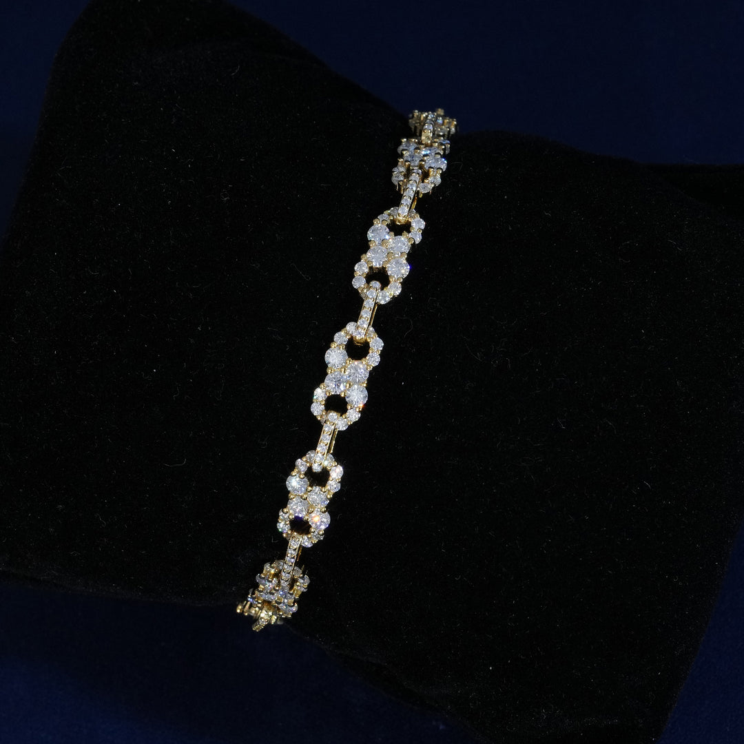 Moissanite Sterling Silver Infinity Bracelet