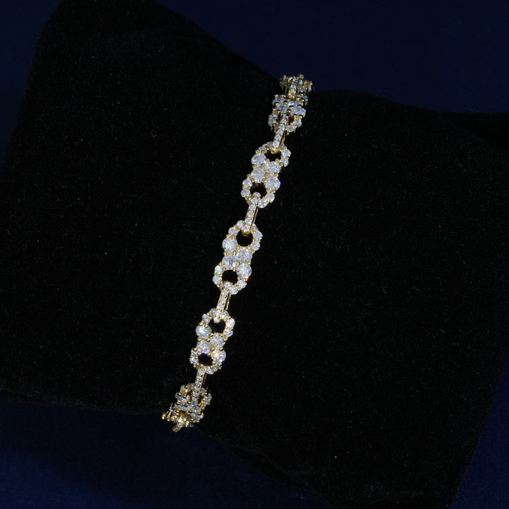 Moissanite Sterling Silver Infinity Bracelet
