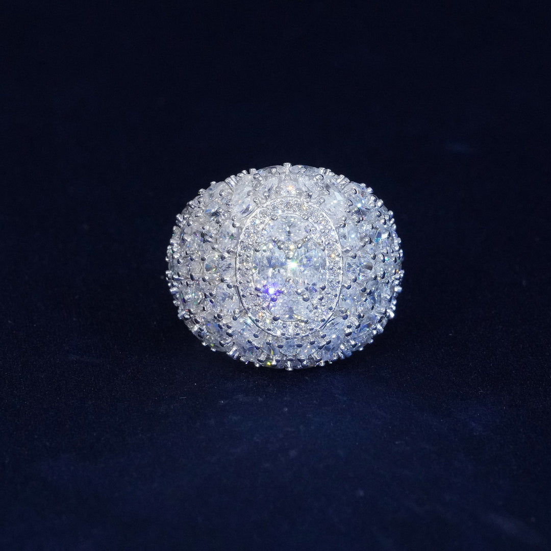 20ct Moissanite S925 Pear Cut Man's Ring