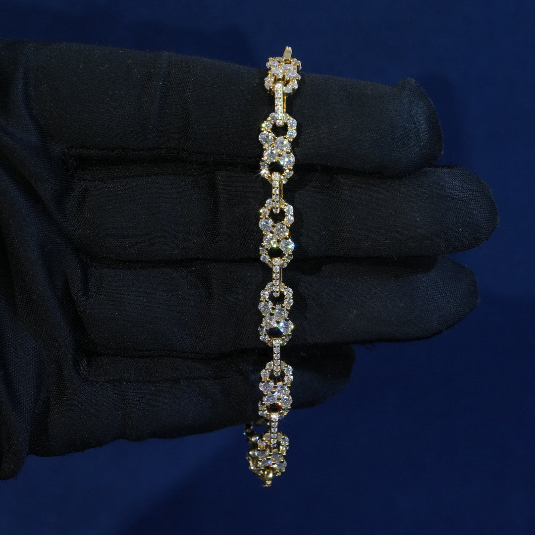 Moissanite Sterling Silver Infinity Bracelet