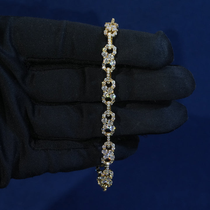 Moissanite Sterling Silver Infinity Bracelet