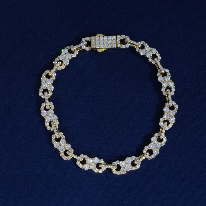Moissanite Sterling Silver Infinity Bracelet