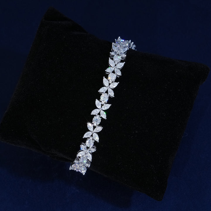 8.7mm Moissanite Marquise Cut Tennis Bracelet