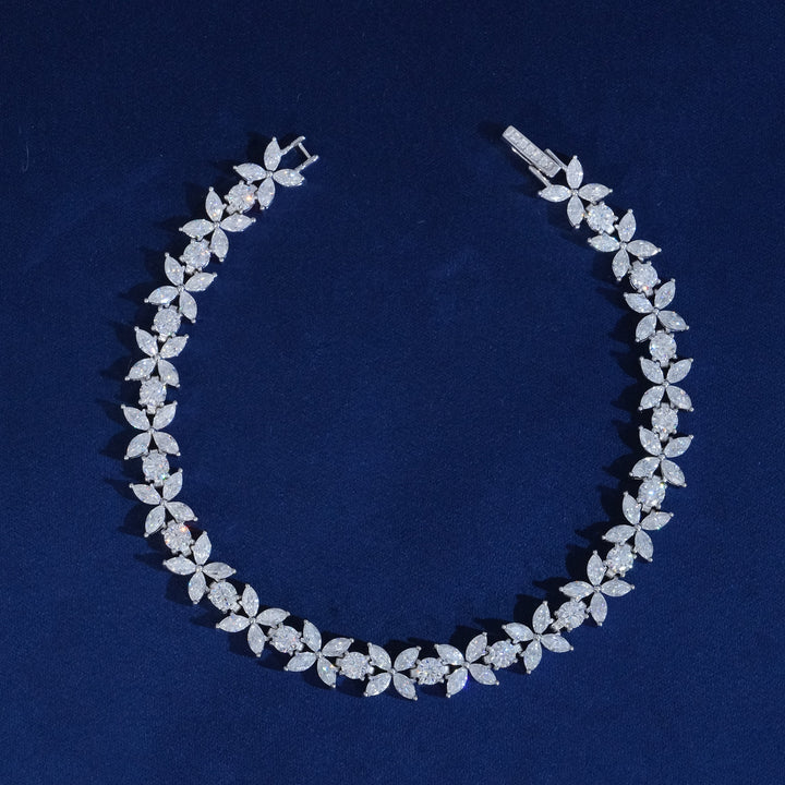 8.7mm Moissanite Marquise Cut Tennis Bracelet