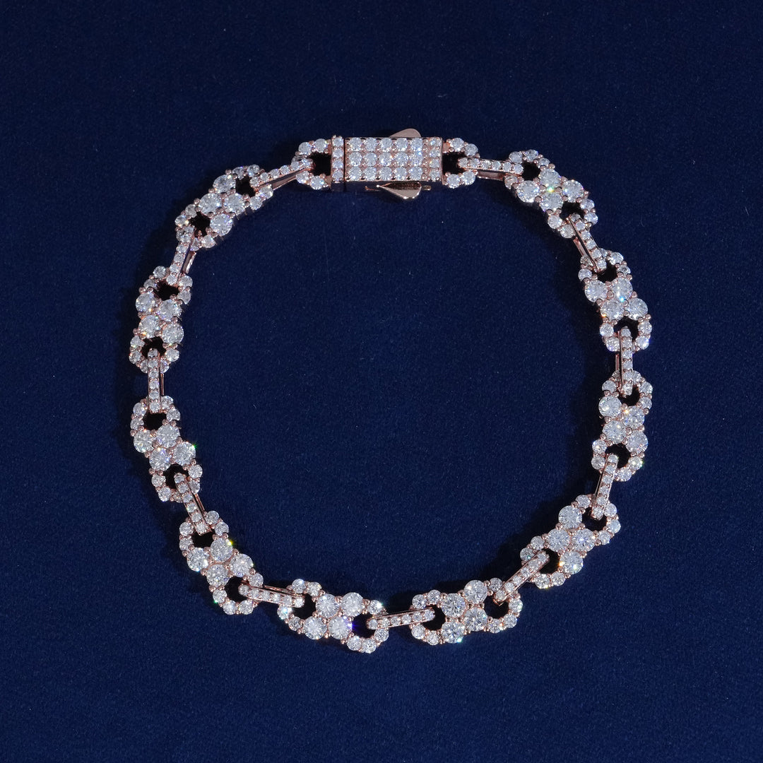 Moissanite Sterling Silver Infinity Bracelet