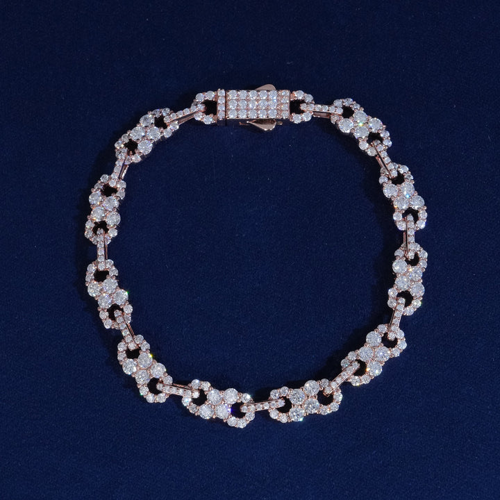 Moissanite Sterling Silver Infinity Bracelet