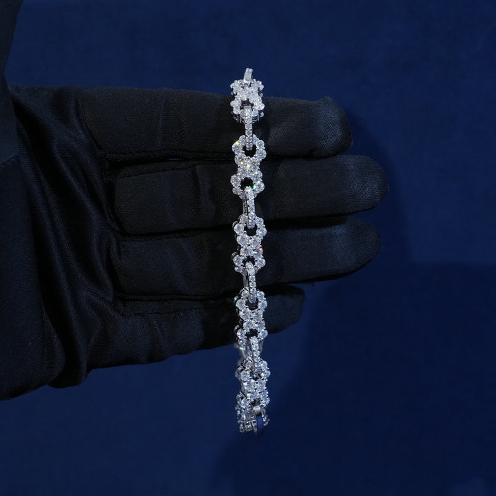 8.5MM Moissanite Clustered Infinity Bracelet