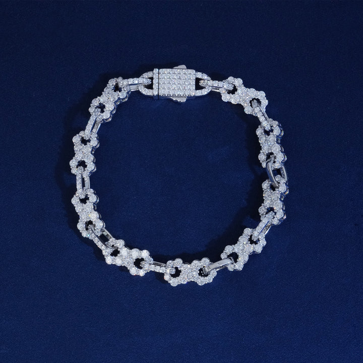 8.5MM Moissanite Clustered Infinity Bracelet